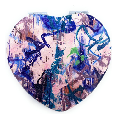 Mirror De Corazón De Aeisage Espejo De Bolsillo Azul Espejo