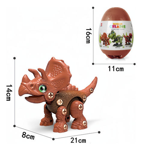 Juego De Juguetes De 4 Piezas Para Montar Huevos De Dinosaur