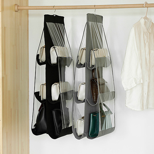 Organizador De Armario Para Colgar Bolsos, Transparente, 6 B