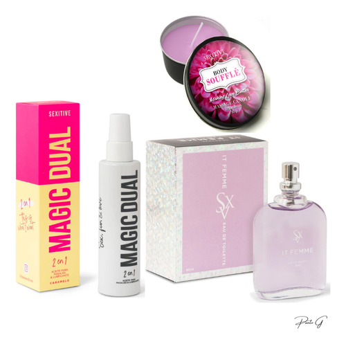 Perfume It Femme Floral + Gel Y Aceite 2 En 1 + Vela Regalo