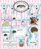 Comprar Kit Imprimible Mi Primera Comunion Niño Invitacion Candy Bar