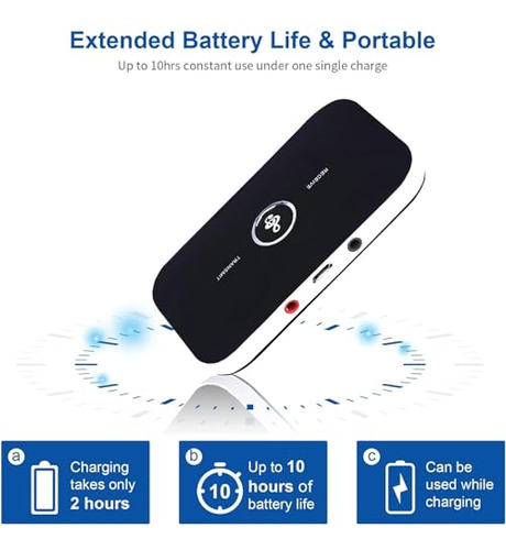 Transmisor Receptor Bluetooth, Adaptador De Audio Bluetooth