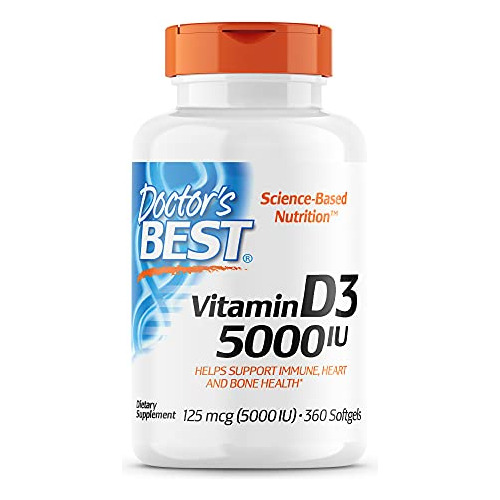 La Mejor Vitamina D3 5000iu, No Gmo, Gluten Amp; Soy 3e8gf