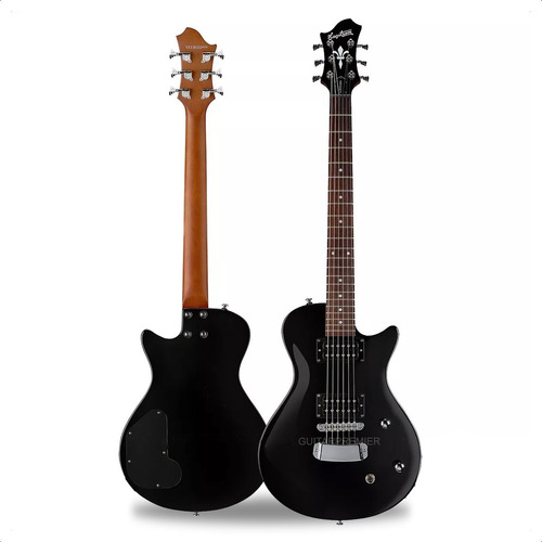 Guitarra Electrica Hagstrom Ultra Swede Black Gloss Les Paul