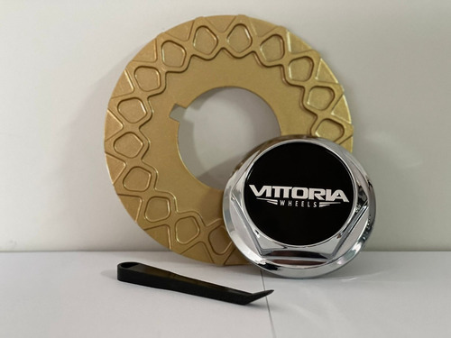Calota Central Vittoria Wheels Ballina Gold Completa 