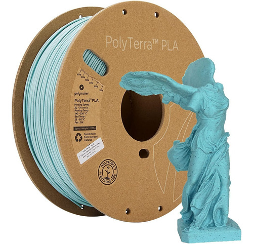 Filamento Polyterra Pla Polymaker, 1.75mm - 1kg Color Marble Slate Grey