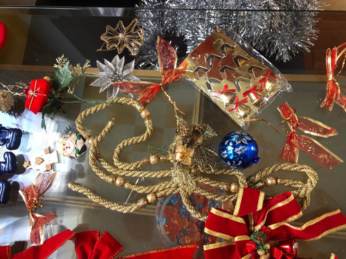 Decoracion Navidad Guirnalda Adornos Moños Botas Papa Noel