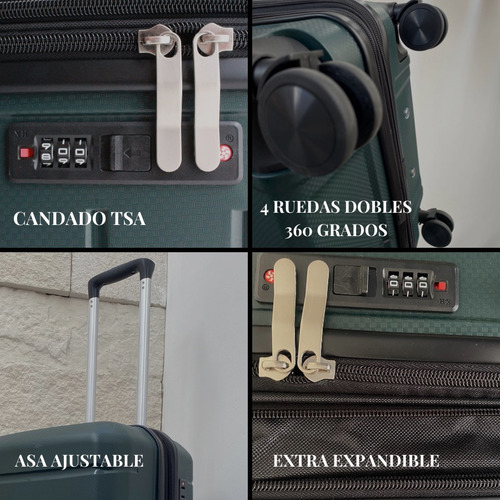 Juego De Maletas De Viaje Tio Travel Classic Ch + M + G