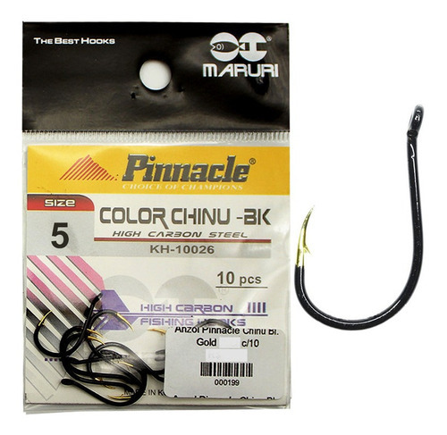 Anzol Pinnaple Chinu Color Black Gold 5 Com Fisga Maruri