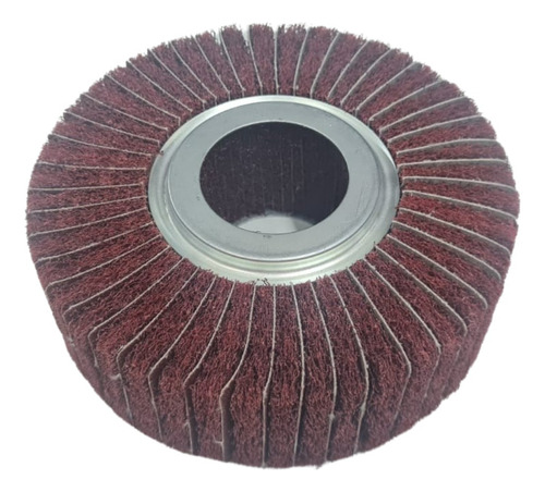Roda Mista Combinada Pg 150x50 Lixa E Manta Abrasiva Grossa Quantidade De Cascalhos 60