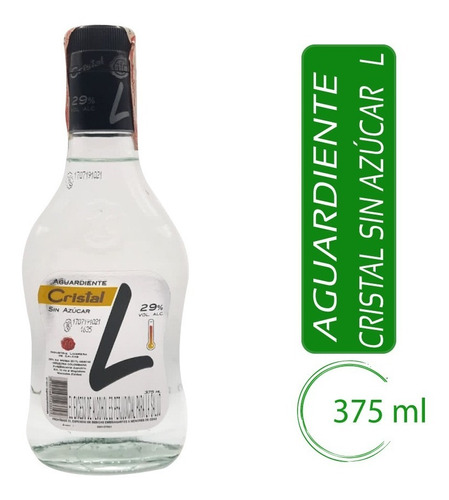 Aguardiente Cristal L X375ml - mL a $52