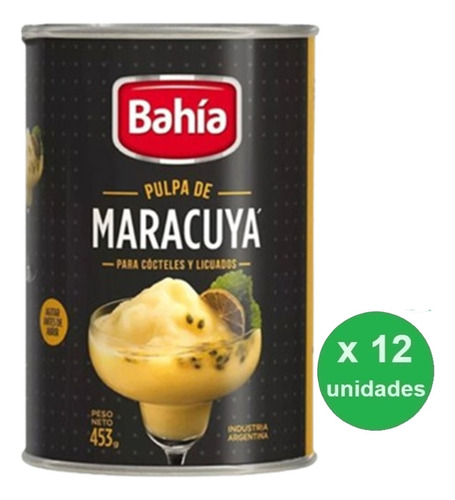 Pack Pulpa De Maracuya Bahía Lata 453g X12u Pack_ahorro