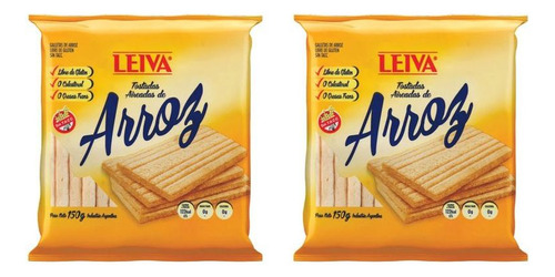 Tostadas Leiva De Arroz Aireadas 150grs Sin Tacc Pack X2u