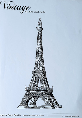 Imagen 2 de 8 de Transferencia X 6 Laminas Set Paris Laura Craft
