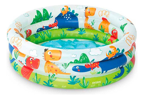 Piscina Inflable Bebe 3 Anillos Dinosaurio Intex 57106