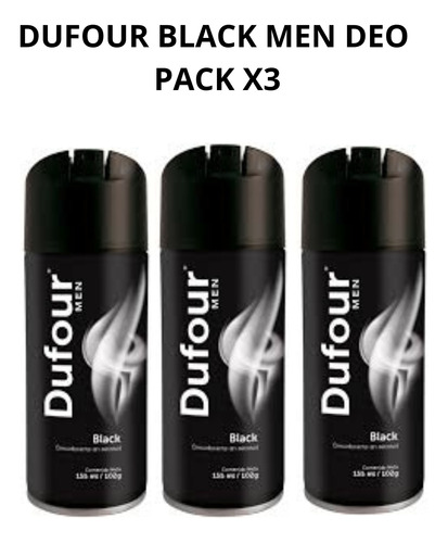 Dufour Men Black Desodorante Pack X3