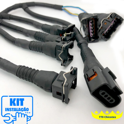 Chicote Bico Injetor Gol 1.8 Mi Ap 97 A 02 Com Capa