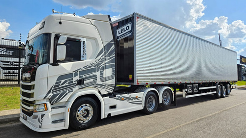 Scania R450 6x2 Highline Ano 21 Aut + Baú 0km 30 Plts S/pneu
