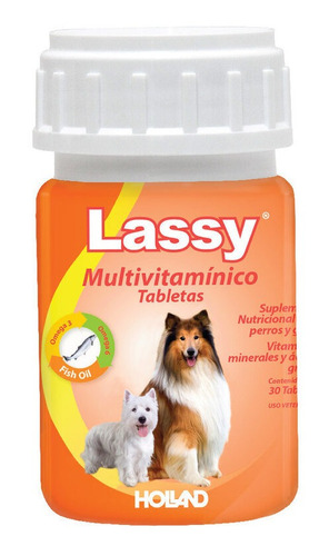 Multivitaminico Lassy Suplemento Para Perros Holland 30 Tabs