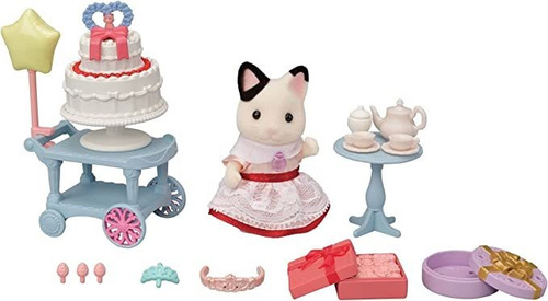 Calico Critters Tuxedo Cat Girl's Party Time Playset, Dollh