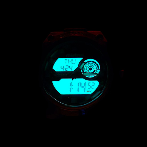 Reloj Tactico Militar Buceo Negro Plateado Gris Sumergible 100m Snorkel Deportes Acuáticos Natación Doble Hora Digital Analógico Luz Nocturna Mistral Gad Acero Inoxidable Tienda Hami Click