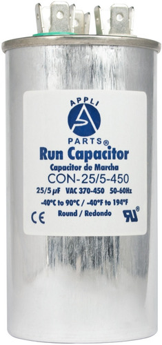 Condensador/ Capacitor De Marcha 25+5 Mfd 370-450vac Redondo