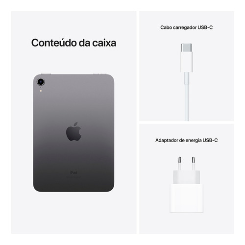 Apple iPad Mini (6ª geração) 8.3" Wi-Fi 64GB - Cinza-espacial