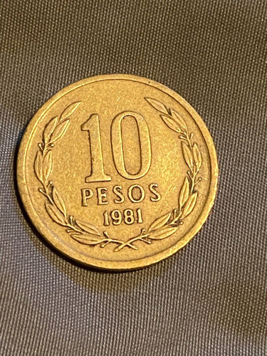 Moneda 10 Pesos Chile 1981