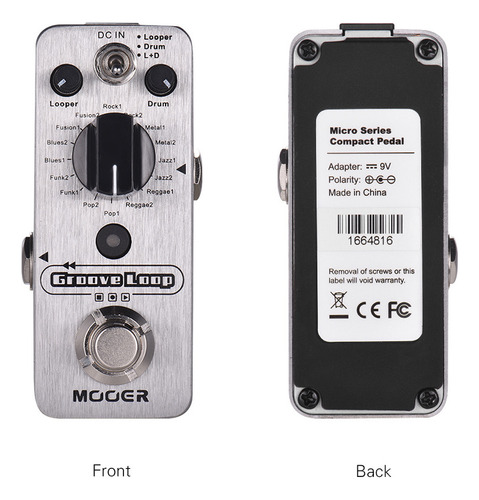 Caja De Ritmos Mooer Groove Loop Y Pedal Looper, 3 Modos Com