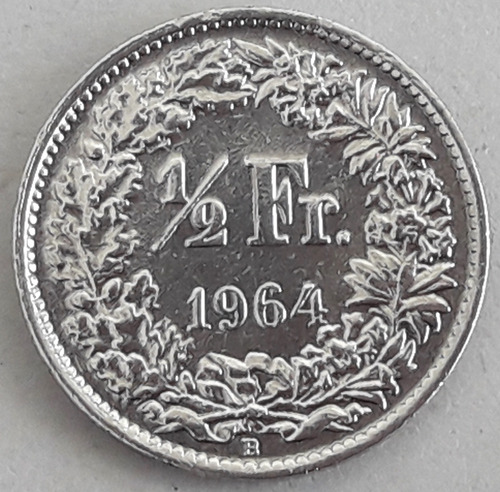 Suiza Moneda De Plata Del Año 1964 - 1/2 Franc - Excelente