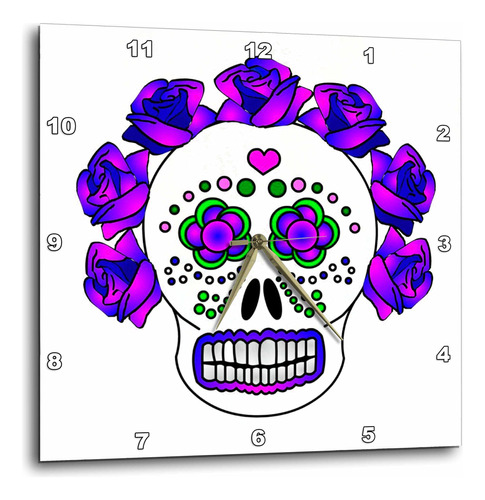 3drose Llc Day Of The Dead Skull Dia De Los Muertos - Reloj.