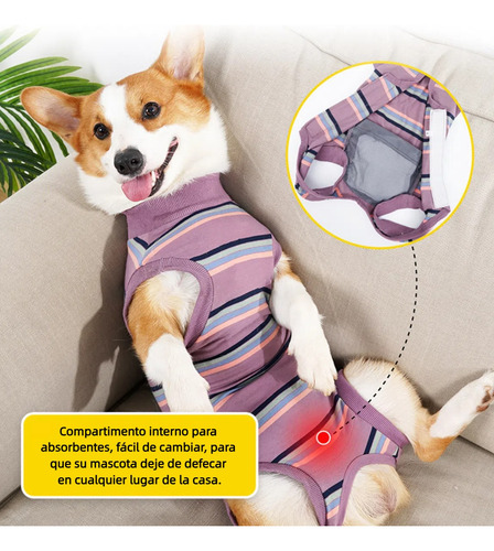 Faja Elástico Para Perros Postoperatorio Traje Chalecos