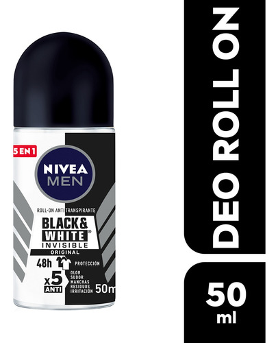 Antitranspirante En Roll On Nivea Men Invisible Power 50ml