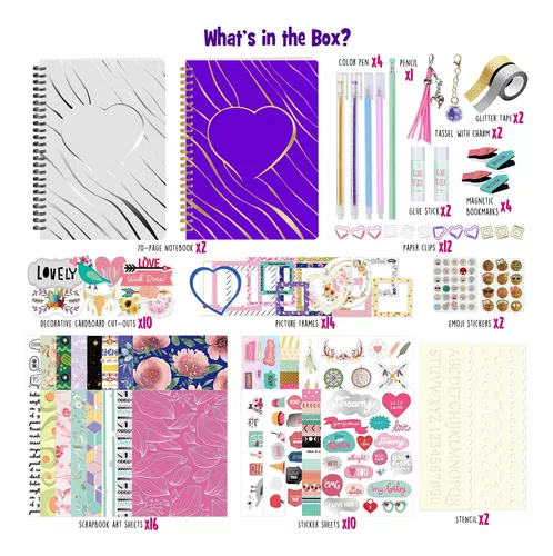  Kit de diario de bricolaje para niñas, 6, 7, 8, 9, 10, 11, 12,  13 años, ideas de regalo para niñas, regalos de cumpleaños para niñas de 6  a 13 años
