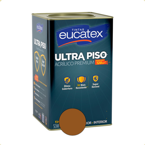 Tinta Ultra Piso E Parede Eucatex 18l Acrílico Premium Cor Castor