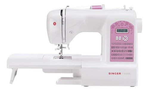 Maquina De Coser Singer Starlet 6699 Blanco Con Rosa