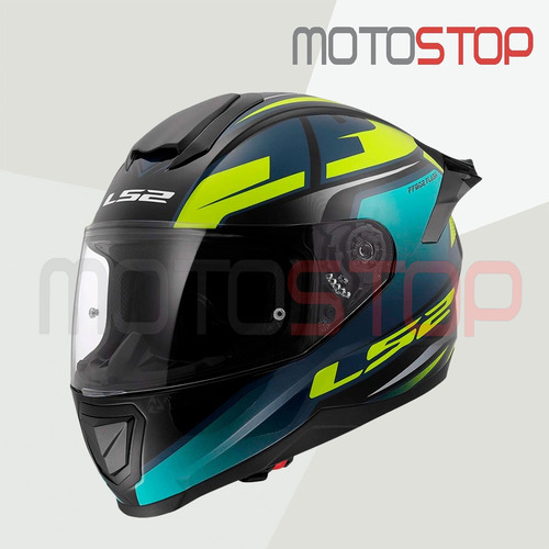 Casco Integral Ls2 Ff802 Azul Amarillo Matte Acreditado