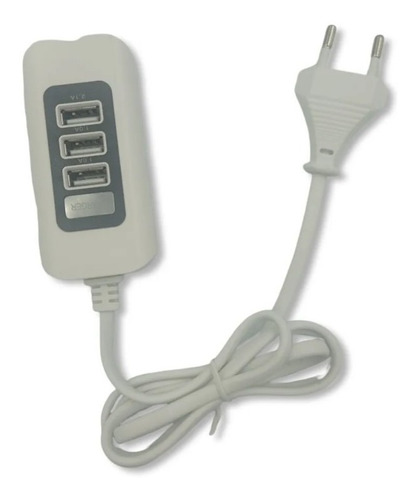 Multi Charger Usb White 3 Puertos Usb 220 V 1 Mt