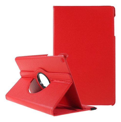 Funda Para Samsung Tab S8 11  Flipcover Giratoria Roja