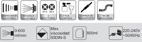 Imagen 8 de 9 de Pistola Eléctrica Para Pintar Vido 500w