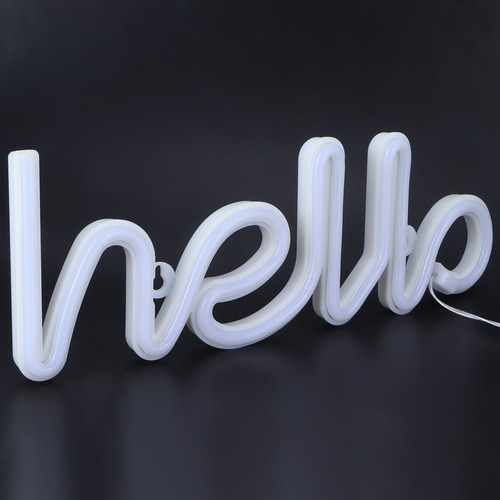 Letrero Led De Neón Con Letras De Saludo, Decoración De Pare