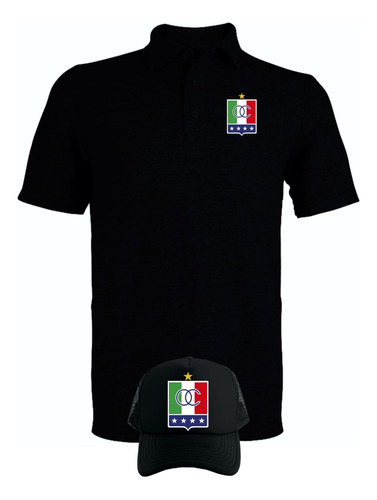 Camiseta Tipo Polo Once Caldas Obsequio Gorra Serie Black