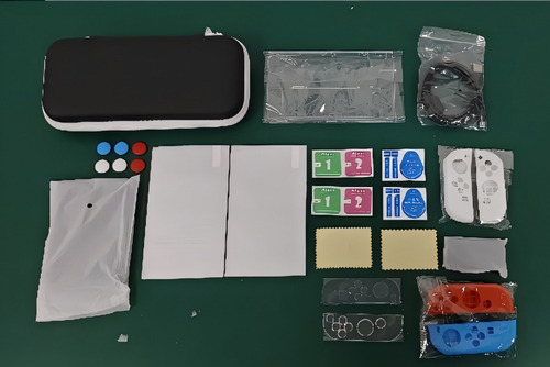 Kit Completo Estuche Protector Para Switch Oled Pack 17en 1