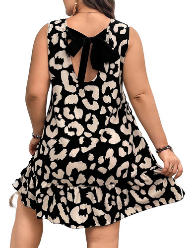 Vestido Shein Frenchy Moño En La Espalda Plus Size