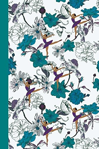 Journal Flower Dancers (teal) 6x9  Lined Journal  Writing Jo