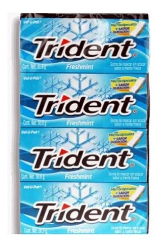 Goma De Mascar Chicles Trident Fre - Unidad a $4475