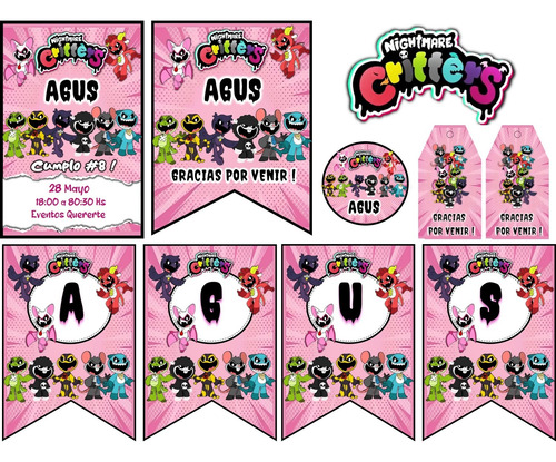 Kit Imprimible Express Personalizado - Nightmare Critters #1