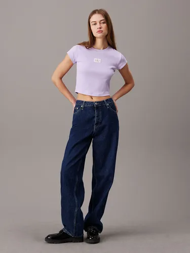 Polera Label Rib Baby Morado Calvin Klein