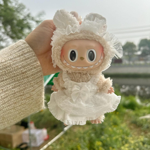Vestido De Encaje Para Muñecas, Diadema Con Orejas De