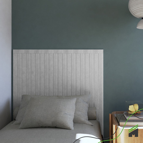 Painel Ripado Cabeceira Quarto Cama Solteiro - Urban+ White